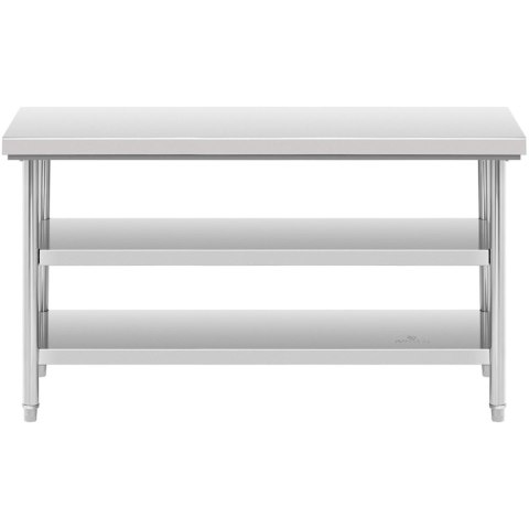Stół blat roboczy stalowy nierdzewny z 2 półkami 150x60cm Stół blat roboczy stalowy nierdzewny z 2 półkami 150x60cm