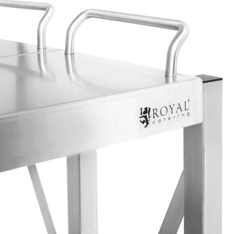 Wózek kelnerski cateringowy składany ze stali 3 półki 400 x 580 mm do 90 Kg Wózek kelnerski cateringowy składany ze stali 3 półki 400 x 580 mm do 90 Kg