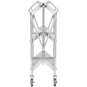 Wózek kelnerski cateringowy składany ze stali 3 półki 400 x 580 mm do 90 Kg