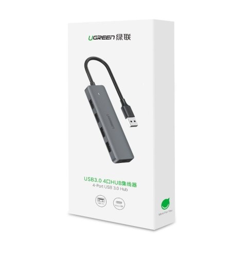 HUB Rozdzielacz portów USB - 4x USB 3.2 z portem zasilania micro USB szary HUB Rozdzielacz portów USB - 4x USB 3.2 z portem zasilania micro USB szary