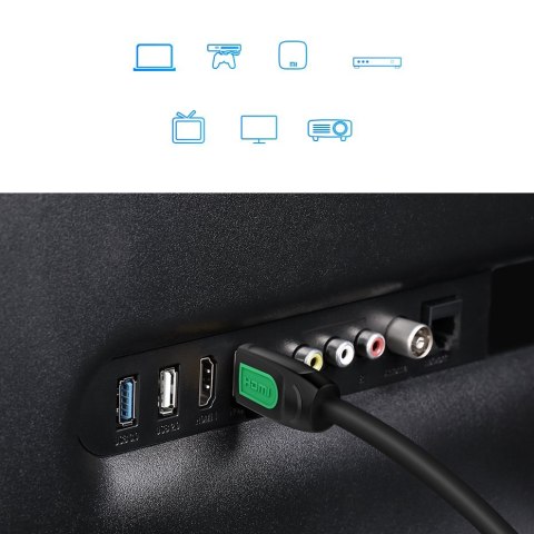 Kabel przewód HDMI 2.0 4K 60Hz 30AWG 2m czarny Kabel przewód HDMI 2.0 4K 60Hz 30AWG 2m czarny