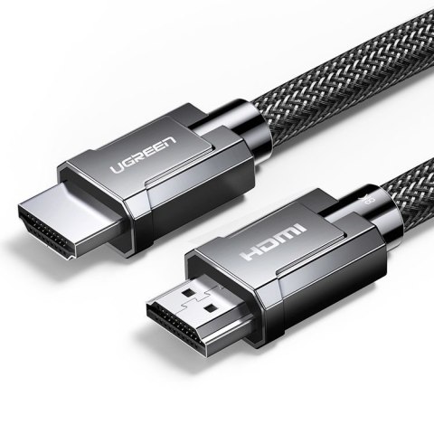 Kabel przewód HDMI 2.1 8K 4K 3D 48Gbps HDR VRR QMS ALLM eARC QFT 2m szary Kabel przewód HDMI 2.1 8K 4K 3D 48Gbps HDR VRR QMS ALLM eARC QFT 2m szary