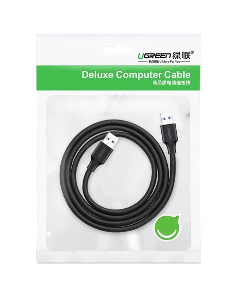 Kabel przewód USB 2.0 męski 2m czarny Kabel przewód USB 2.0 męski 2m czarny