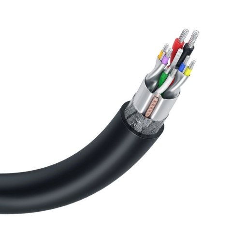 Kabel przewód USB 2.0 męski 2m czarny Kabel przewód USB 2.0 męski 2m czarny