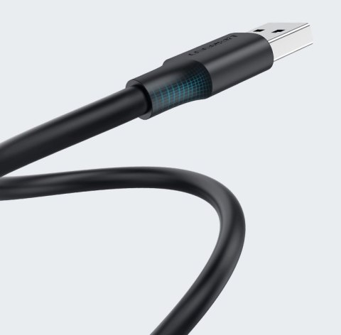 Kabel przewód USB 2.0 męski 2m czarny Kabel przewód USB 2.0 męski 2m czarny