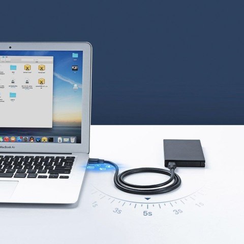 Kabel przewód USB 3.2 1m czarny Kabel przewód USB 3.2 1m czarny