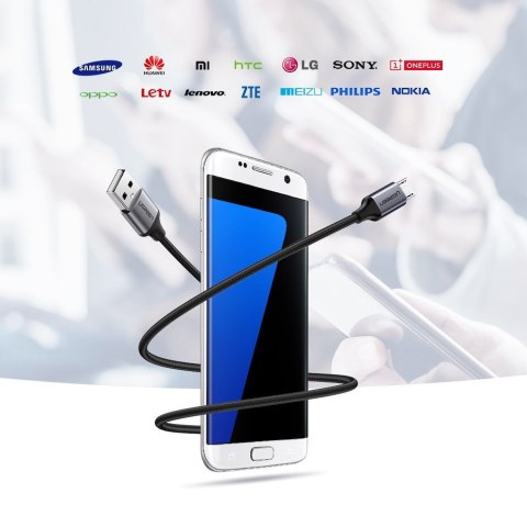 Kabel przewód USB - micro USB 1m szary Kabel przewód USB - micro USB 1m szary