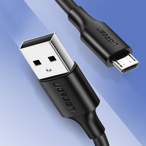 Kabel przewód USB - micro USB 2.4A 480Mbps 1.5m czarny Kabel przewód USB - micro USB 2.4A 480Mbps 1.5m czarny