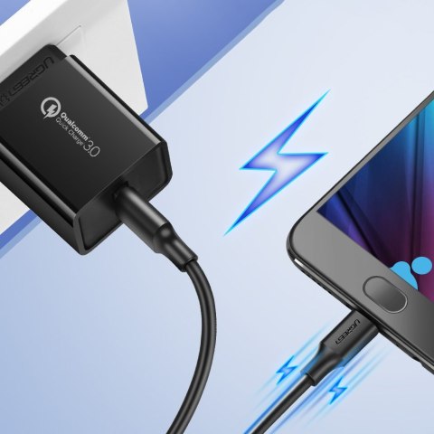 Kabel przewód USB - micro USB 2.4A 480Mbps 1.5m czarny Kabel przewód USB - micro USB 2.4A 480Mbps 1.5m czarny