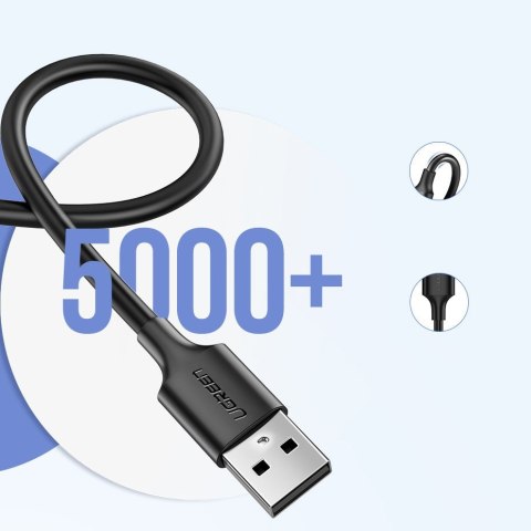 Kabel przewód USB - micro USB 2.4A 480Mbps 1.5m czarny Kabel przewód USB - micro USB 2.4A 480Mbps 1.5m czarny
