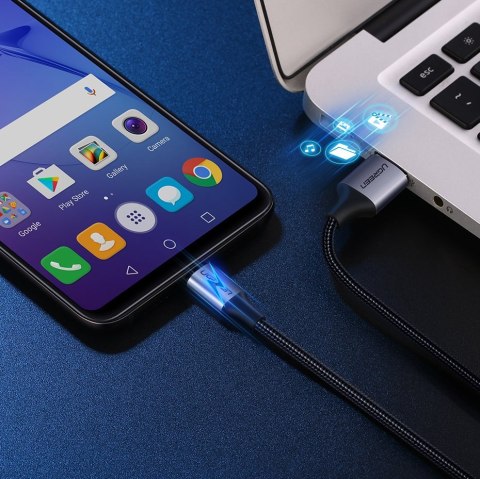 Kabel przewód USB - micro USB 2m szary Kabel przewód USB - micro USB 2m szary