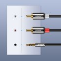 Kabel przewód audio 3.5mm mini jack - 2RCA 3m czarny