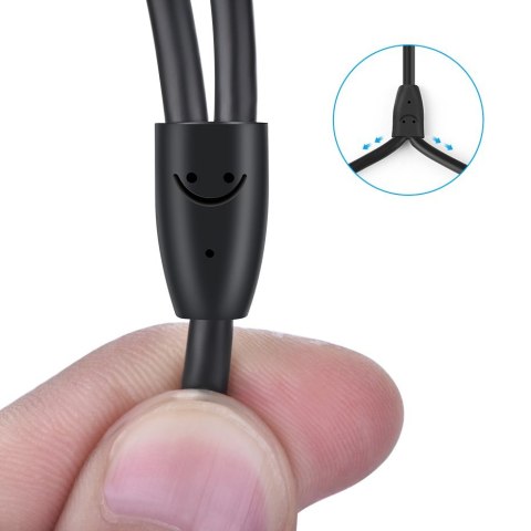 Kabel przewód audio 3.5mm mini jack - 2RCA 3m czarny Kabel przewód audio 3.5mm mini jack - 2RCA 3m czarny