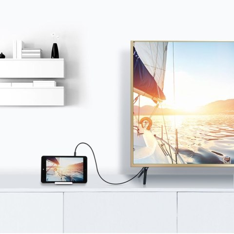 Kabel przewód przejściówka HDMI - micro HDMI 2.0v 4K 60Hz 30AWG 1.5m czarny Kabel przewód przejściówka HDMI - micro HDMI 2.0v 4K 60Hz 30AWG 1.5m czarny