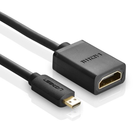 Kabel przewód przejściówka HDMI - micro HDMI 20cm czarny Kabel przewód przejściówka HDMI - micro HDMI 20cm czarny