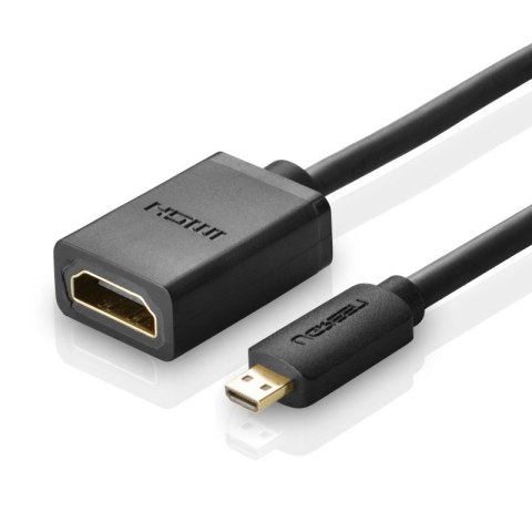 Kabel przewód przejściówka HDMI - micro HDMI 20cm czarny Kabel przewód przejściówka HDMI - micro HDMI 20cm czarny