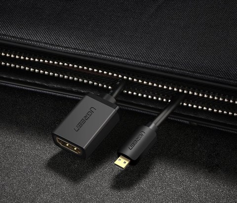 Kabel przewód przejściówka HDMI - micro HDMI 20cm czarny Kabel przewód przejściówka HDMI - micro HDMI 20cm czarny