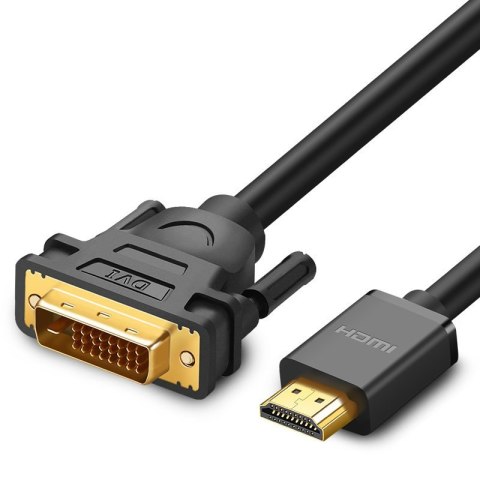 Kabel przewód przejściówka adapter DVI - HDMI FHD 60Hz 1.5m czarny Kabel przewód przejściówka adapter DVI - HDMI FHD 60Hz 1.5m czarny