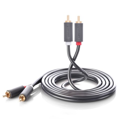 Kabel przewód stereo audio video 2 RCA 2x Cinch 5m szary Kabel przewód stereo audio video 2 RCA 2x Cinch 5m szary