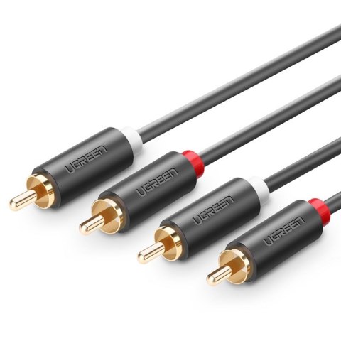 Kabel przewód stereo audio video 2 RCA 2x Cinch 5m szary Kabel przewód stereo audio video 2 RCA 2x Cinch 5m szary