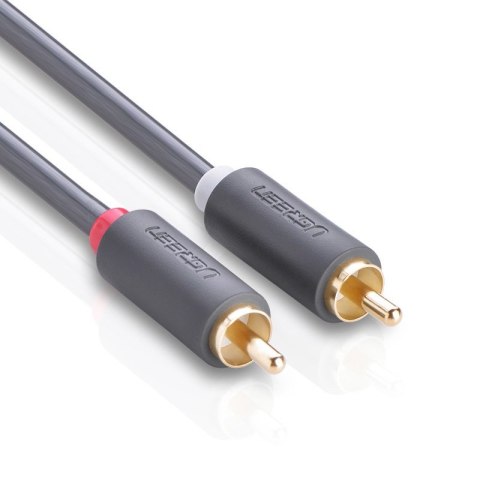 Kabel przewód stereo audio video 2 RCA 2x Cinch 5m szary Kabel przewód stereo audio video 2 RCA 2x Cinch 5m szary