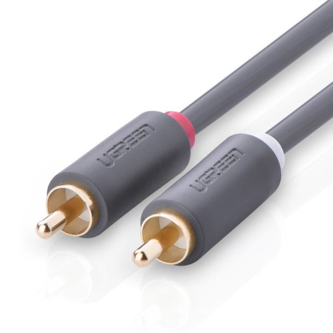 Kabel przewód stereo audio video 2 RCA 2x Cinch 5m szary Kabel przewód stereo audio video 2 RCA 2x Cinch 5m szary