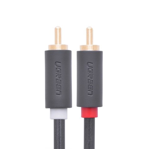 Kabel przewód stereo audio video 2 RCA 2x Cinch 5m szary Kabel przewód stereo audio video 2 RCA 2x Cinch 5m szary