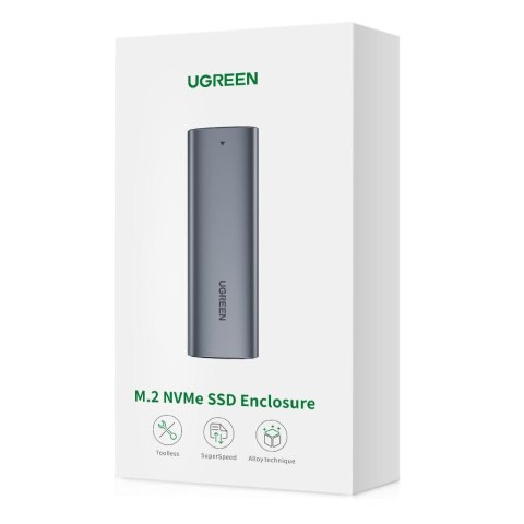 Kieszeń obudowa na dysk SSD M.2 SuperSpeed 10Gbps + kabel USB-C 0.5m szary Kieszeń obudowa na dysk SSD M.2 SuperSpeed 10Gbps + kabel USB-C 0.5m szary