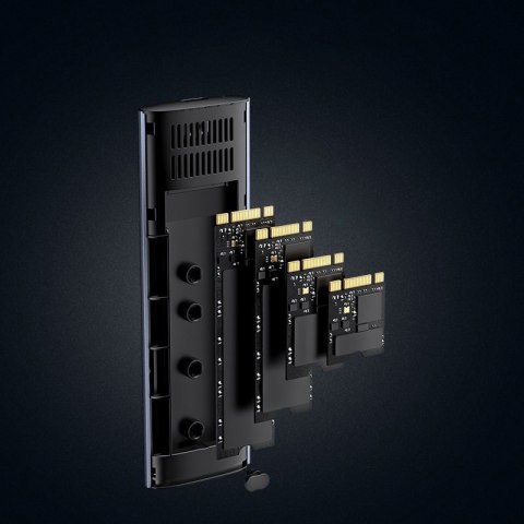 Kieszeń obudowa na dysk SSD M.2 SuperSpeed 10Gbps + kabel USB-C 0.5m szary Kieszeń obudowa na dysk SSD M.2 SuperSpeed 10Gbps + kabel USB-C 0.5m szary