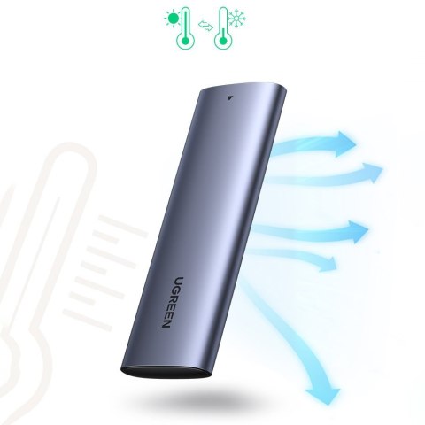 Kieszeń obudowa na dysk SSD M.2 SuperSpeed 10Gbps + kabel USB-C 0.5m szary Kieszeń obudowa na dysk SSD M.2 SuperSpeed 10Gbps + kabel USB-C 0.5m szary