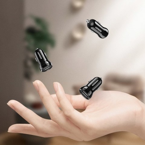 Ładowarka samochodowa 2x USB 24W 4.8A czarny Ładowarka samochodowa 2x USB 24W 4.8A czarny