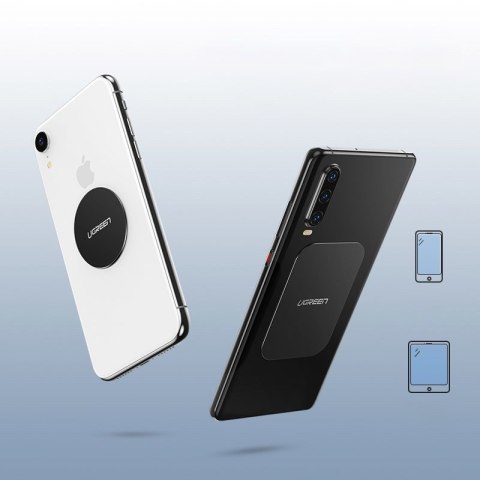 Metalowa płytka do uchwytów magnetycznych na telefon smartfon czarny ZESTAW 2szt. Metalowa płytka do uchwytów magnetycznych na telefon smartfon czarny ZESTAW 2szt.
