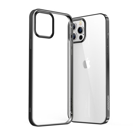 NBS ultra cienkie przezroczyste etui z metaliczną ramką do iPhone Pro Max 12 czarny NBS ultra cienkie przezroczyste etui z metaliczną ramką do iPhone Pro Max 12 czarny