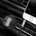 Płaski kabel przewód audio AUX 3.5mm mini jack 3m srebrny