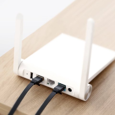 Płaski patchcord kabel przewód sieciowy LAN STP RJ45 Cat 7 10Gbps 3m czarny Płaski patchcord kabel przewód sieciowy LAN STP RJ45 Cat 7 10Gbps 3m czarny