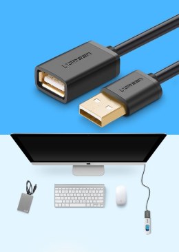 Przedłużacz do kabla przewodu USB 2m czarny