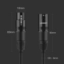 Przedłużacz do kabla przewodu audio do mikrofonu XLR 3m czarny