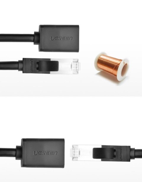 Przedłużacz do kabla skrętki FTP Ethernet RJ45 Cat 6 1000 Mbps 3m czarny Przedłużacz do kabla skrętki FTP Ethernet RJ45 Cat 6 1000 Mbps 3m czarny