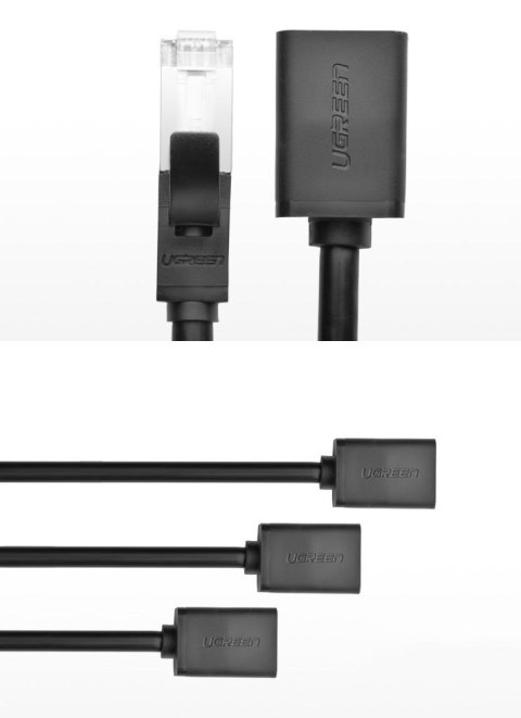 Przedłużacz do kabla skrętki FTP Ethernet RJ45 Cat 6 1000 Mbps 3m czarny Przedłużacz do kabla skrętki FTP Ethernet RJ45 Cat 6 1000 Mbps 3m czarny