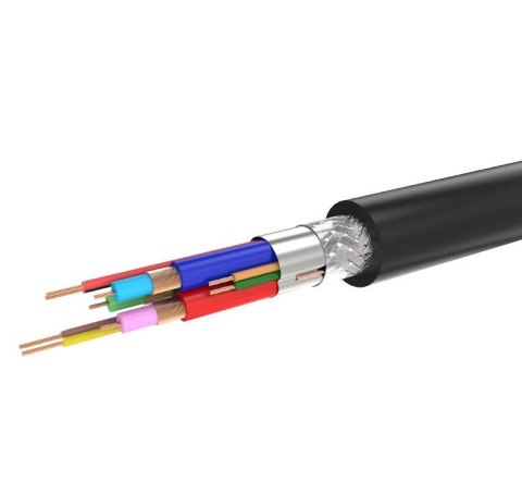 Przejściówka adapter przewód z HDMI męski do VGA żeński FHD czarny Przejściówka adapter przewód z HDMI męski do VGA żeński FHD czarny