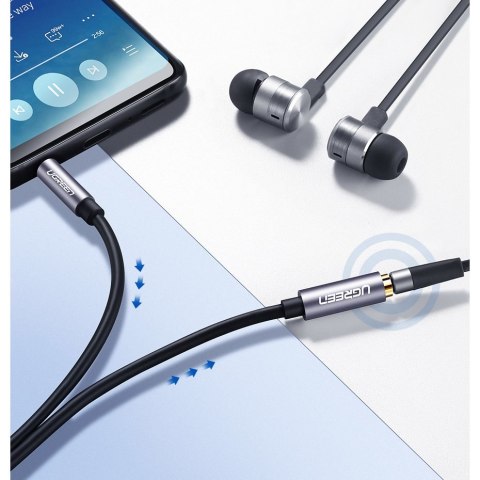 Przewód kabel przedłużacz do słuchawek AUX 3.5mm mini jack 3m srebrny Przewód kabel przedłużacz do słuchawek AUX 3.5mm mini jack 3m srebrny