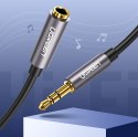 Przewód kabel przedłużacz do słuchawek AUX 3.5mm mini jack 3m srebrny