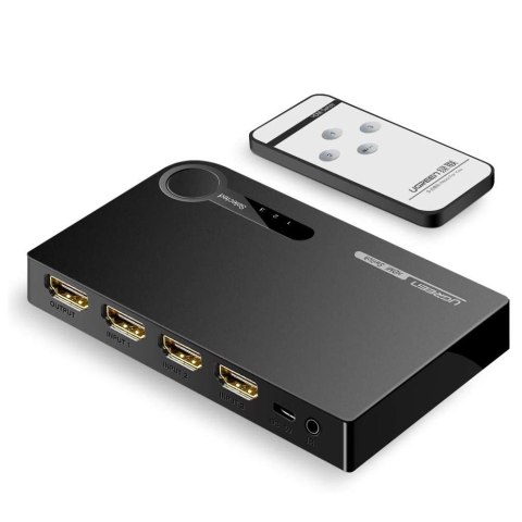 Rozdzielacz splitter switch HDMI - 3x HDMI 3D 4K czarny Rozdzielacz splitter switch HDMI - 3x HDMI 3D 4K czarny
