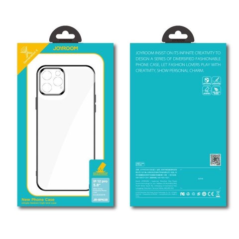 Ultra cienkie przezroczyste etui z metaliczną ramką do iPhone 12 Pro Max ciemno-niebieski Ultra cienkie przezroczyste etui z metaliczną ramką do iPhone 12 Pro Max ciemno-niebieski