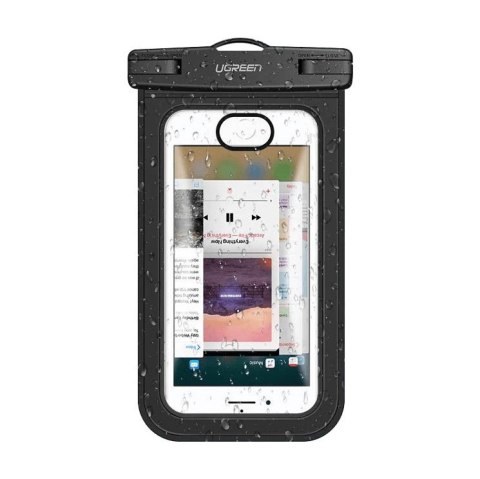 Wodoodporny pokrowiec etui na telefon do 6.0'' na basen nad wodę czarny Wodoodporny pokrowiec etui na telefon do 6.0'' na basen nad wodę czarny