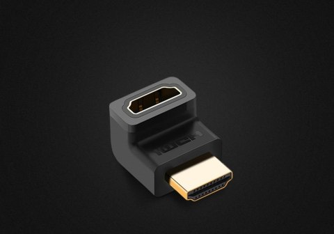 Wtyczka kątowa łącznik do kabla przewodu HDMI czarny Wtyczka kątowa łącznik do kabla przewodu HDMI czarny