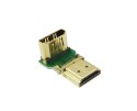 Wtyczka kątowa łącznik do kabla przewodu HDMI czarny