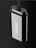 Zewnętrzna karta dźwiękowa muzyczna adapter USB - 3.5mm mini jack kabel 15cm czarny