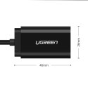 Zewnętrzna karta dźwiękowa muzyczna adapter USB - 3.5mm mini jack kabel 15cm czarny