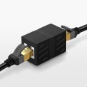 Złączka sieciowa łącznik kabli sieciowych Ethernet RJ45 10Gbps czarny